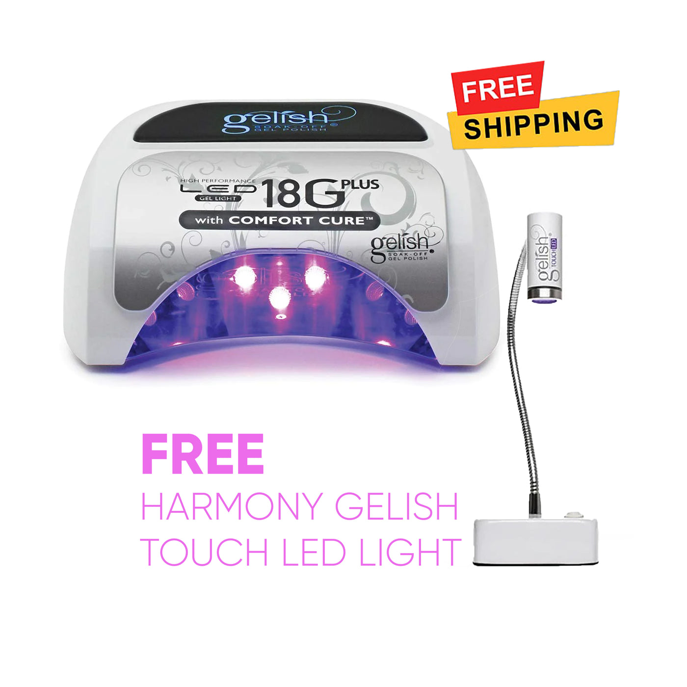 HARMONY GELISH - 18G Plus LED Lamp w/Comfort Cure with FREE Touch LED LIGHT