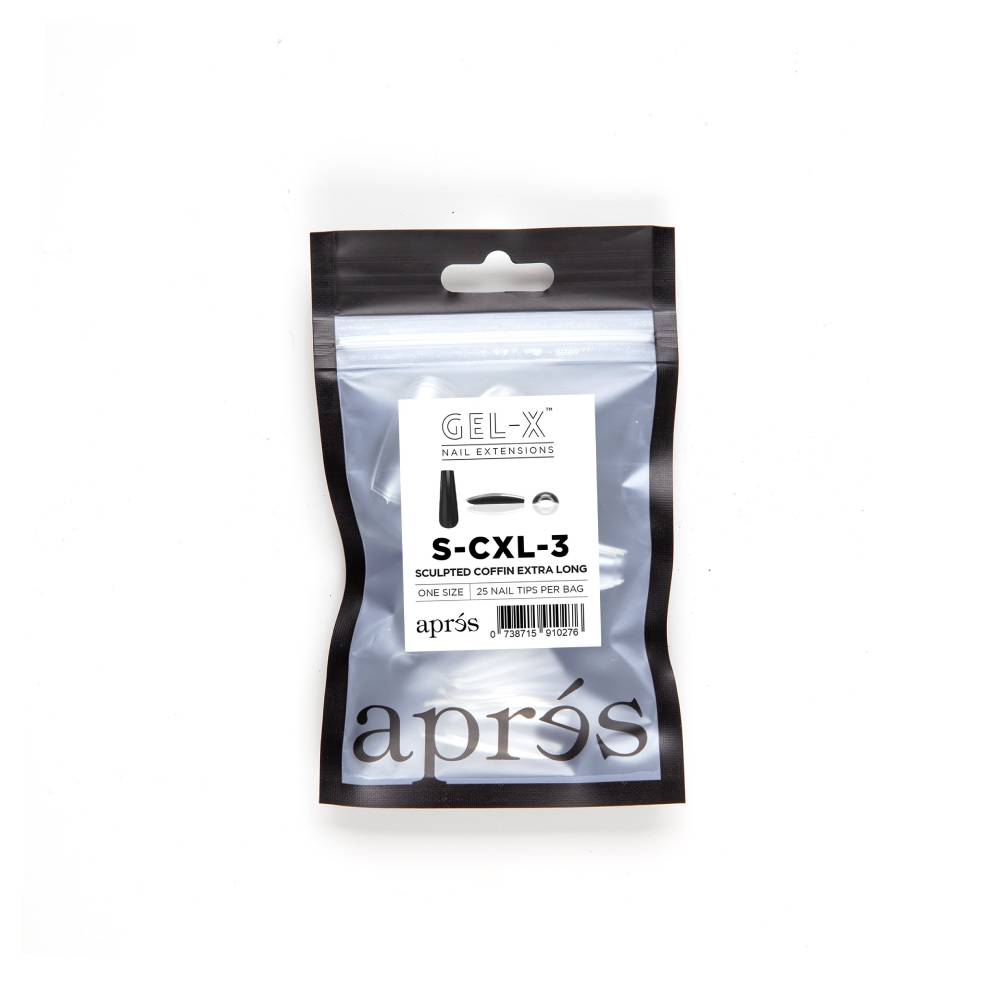 APRES / Gel-X Tips Refill Bags - Sculpted Coffin Extra Long