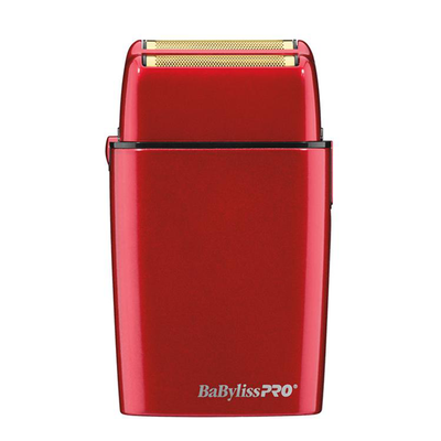 This is an image of BaByliss PRO - FoilFX02 Cordless Metal Double Foil Shaver (Red)
