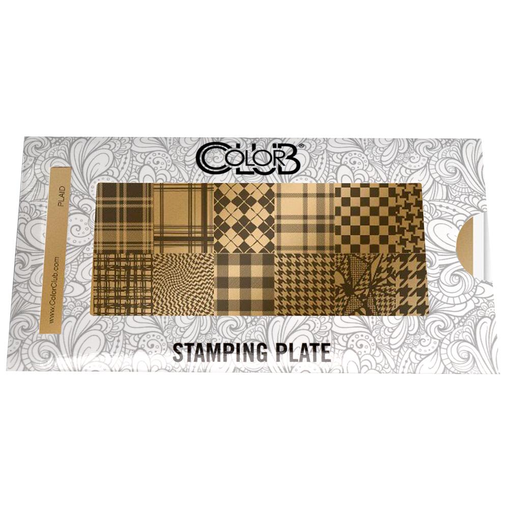 COLOR CLUB - Plaid Nail Art Stamping Plate