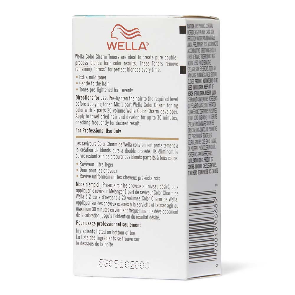 WELLA Color Charm Permanent Liquid Toner - T27 Medium Beige Blonde