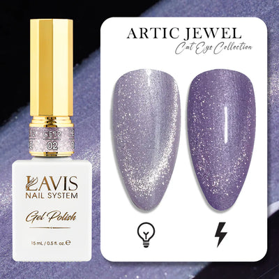 LAVIS Cat Eyes CE12 - 02 - Gel Polish 0.5 oz - Artic Jewel Collection