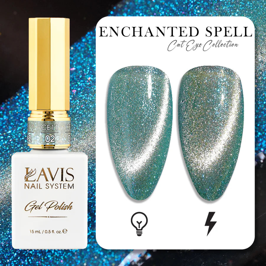 LAVIS Cat Eyes CE11 - 02 - Gel Polish 0.5 oz - Enchanted Spell Collection