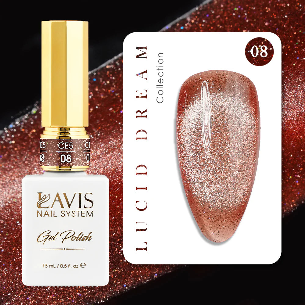 LAVIS Cat Eyes CE5 - 08 - Gel Polish 0.5 oz - Lucid Dream Collection