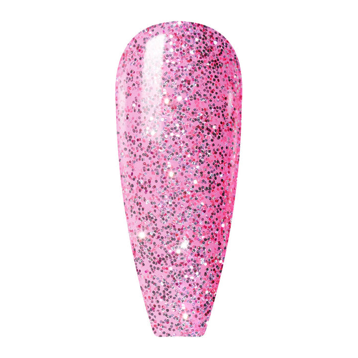 Lavis Gel Nail Polish Duo - 098 Pink, Glitter Colors - Pretty Pink Glitter