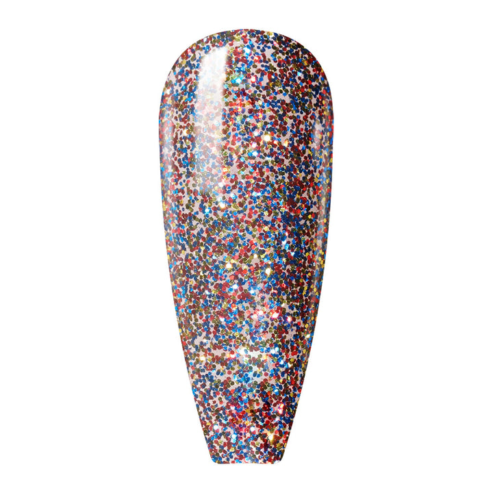 Lavis Gel Nail Polish Duo - 102 Red, Glitter Colors - Kaleidoscope