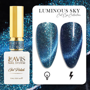 LAVIS Cat Eyes CE13 - 10 - Gel Polish 0.5 oz - Luminous Sky Collection