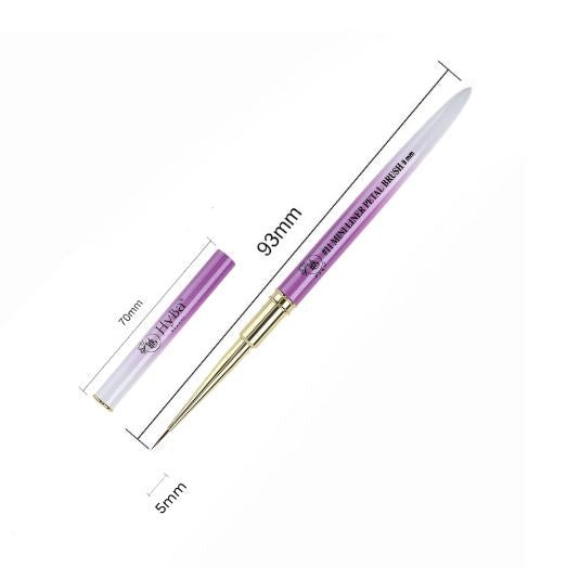 HyBa MINI LINER PETAL Nail Brush / 9mm - 100% Kolinsky Hair #11