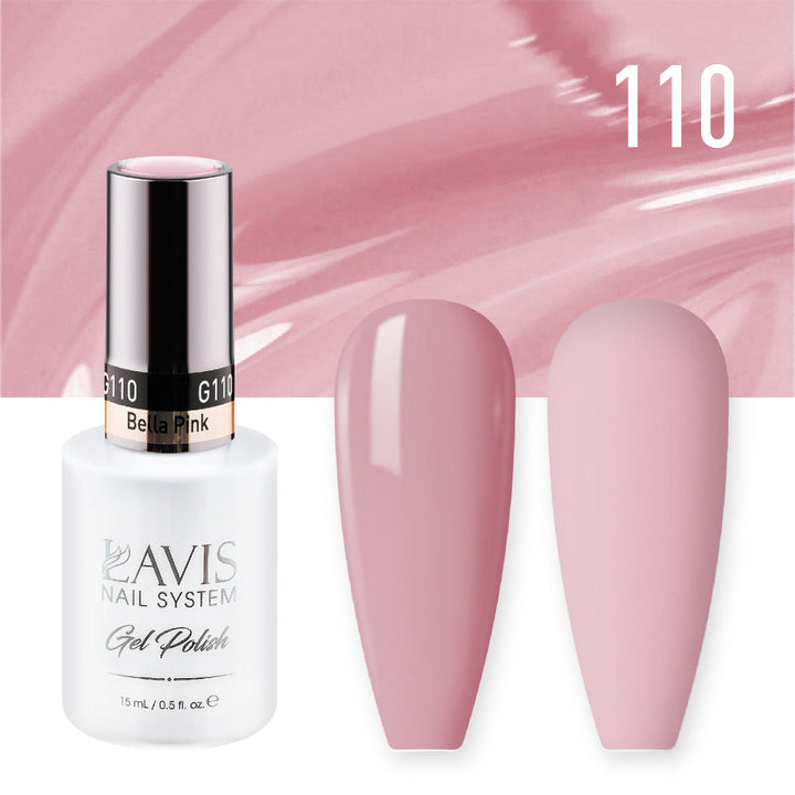 Lavis Gel Nail Polish Duo - 110 Pink Colors - Bella Pink