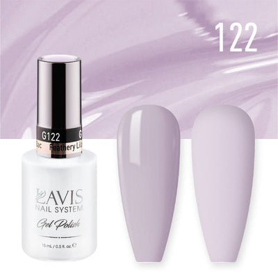 Lavis Gel Nail Polish Duo - 122 Violet Colors - Feathery Lilac