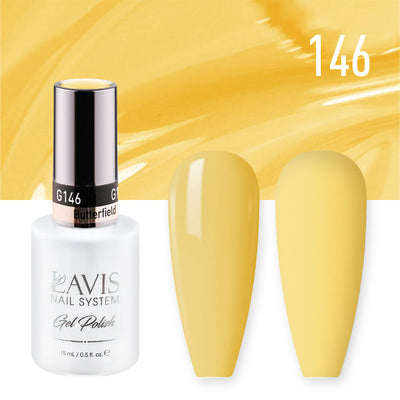 Lavis Gel Nail Polish Duo - 146 Yellow Colors - Butterfield