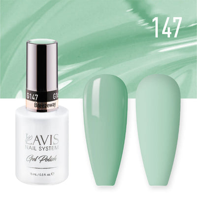 Lavis Gel Nail Polish Duo - 147 Green Colors - Breezeway