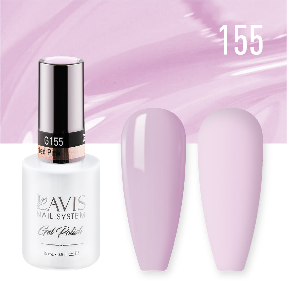 Lavis Gel Nail Polish Duo - 155 Pink Colors - Lighthearted Pink