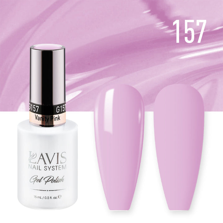 Lavis Gel Nail Polish Duo - 157 Pink Colors - Vanity Pink