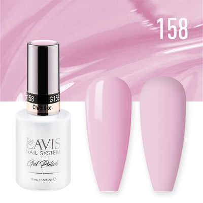 Lavis Gel Nail Polish Duo - 158 Pink Colors - Childlike