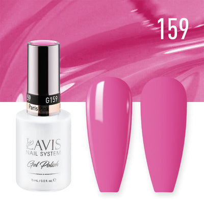 Lavis Gel Nail Polish Duo - 159 Pink Colors - Paris Pink