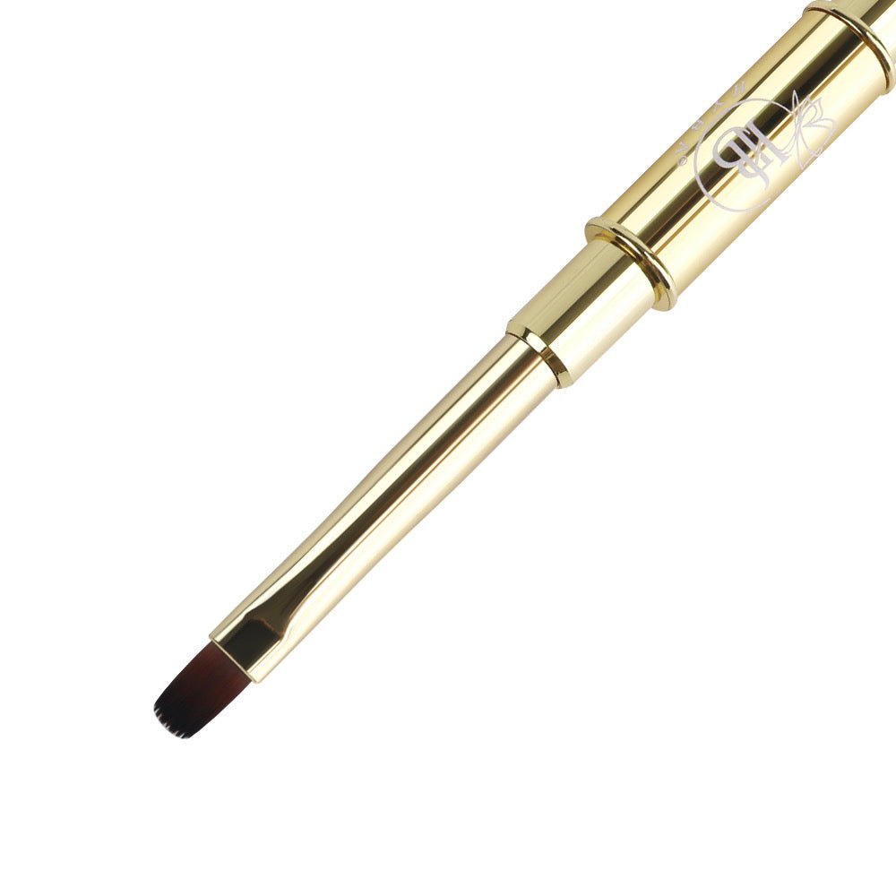 HyBa BUILDER GEL- Square Dual Brush and Liner (GOLD) 