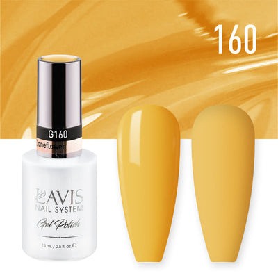 Lavis Gel Nail Polish Duo - 160 Yellow Colors - Yellow Coneflower