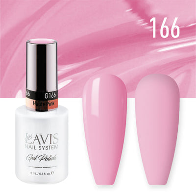 Lavis Gel Nail Polish Duo - 166 Pink Colors - Haute Pink