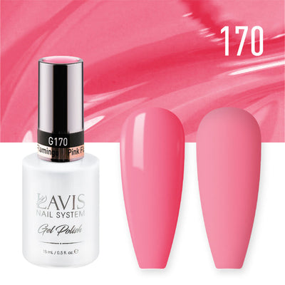 Lavis Gel Nail Polish Duo - 170 Rose Colors - Pink Flamingo