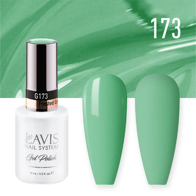 Lavis Gel Nail Polish Duo - 173 Green Colors - Frosted Emerald