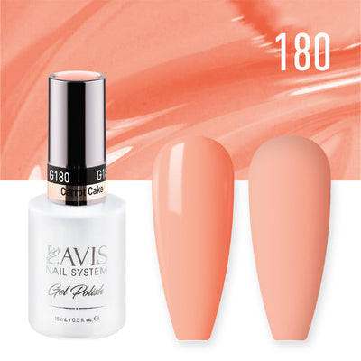 Lavis Gel Nail Polish Duo - 180 Peach Colors - Carrot Cake