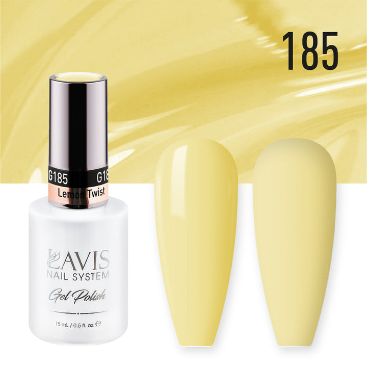 Lavis Gel Nail Polish Duo - 185 Yellow Colors - Lemon Twist