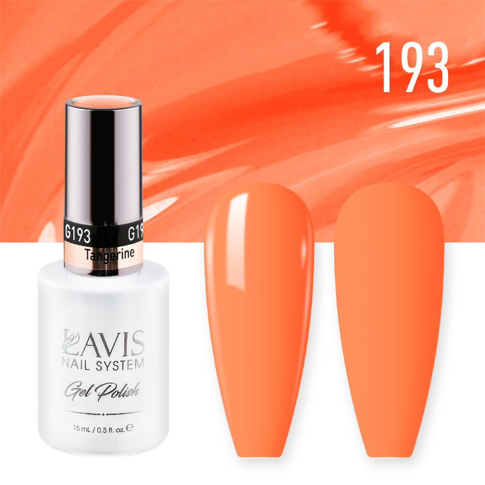 Lavis Gel Nail Polish Duo - 193 Coral Colors - Tangerine