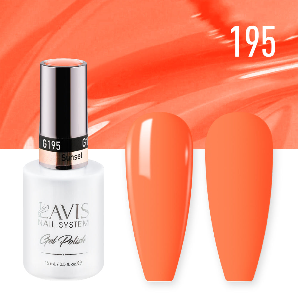 Lavis Gel Nail Polish Duo - 195 Peach, Coral Colors - Sunset Price