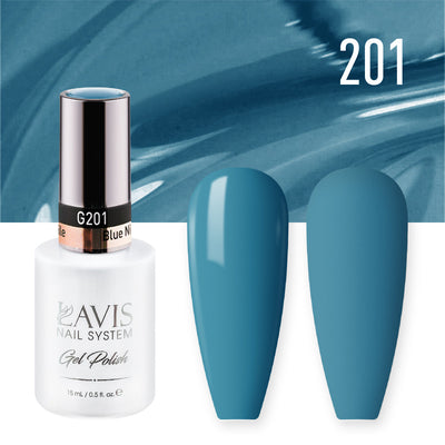 Lavis Gel Nail Polish Duo - 201 Blue Colors - Blue Nile