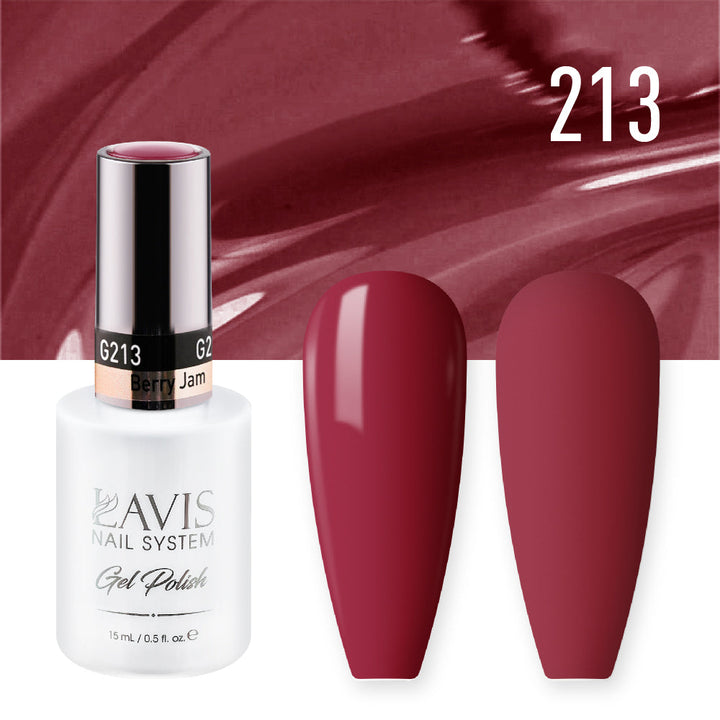 Lavis Gel Nail Polish Duo - 213 Crimson Colors - Berry Jam