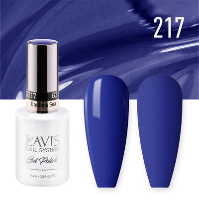 Lavis Gel Nail Polish Duo - 217 Blue Colors - Endless Sea