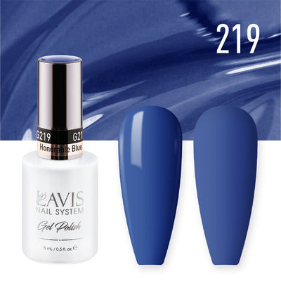 Lavis Gel Nail Polish Duo - 219 Blue Colors - Honorable Blue