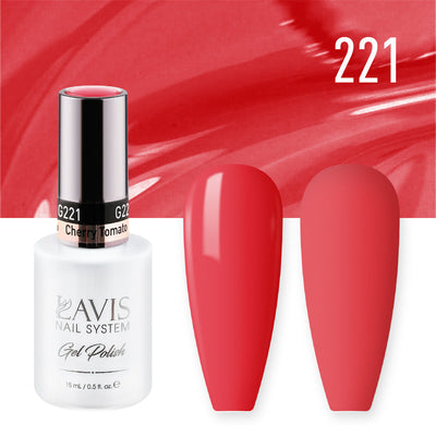 Lavis Gel Nail Polish Duo - 221 Scarlet Colors - Cherry Tomato