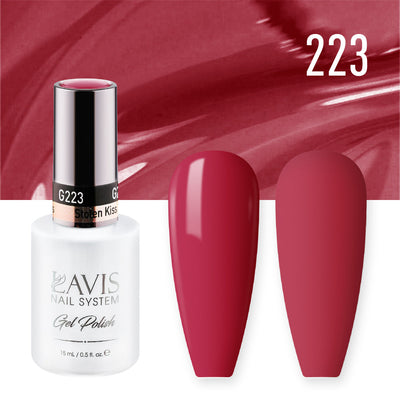 Lavis Gel Nail Polish Duo - 223 Crimson Colors - Stolen Kiss