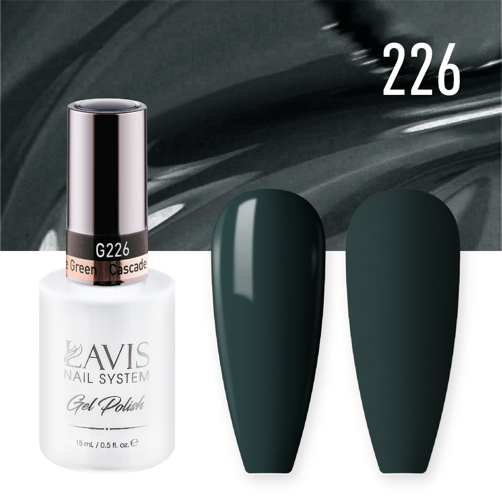 Lavis Gel Nail Polish Duo - 226 Green Colors - Cascade Green