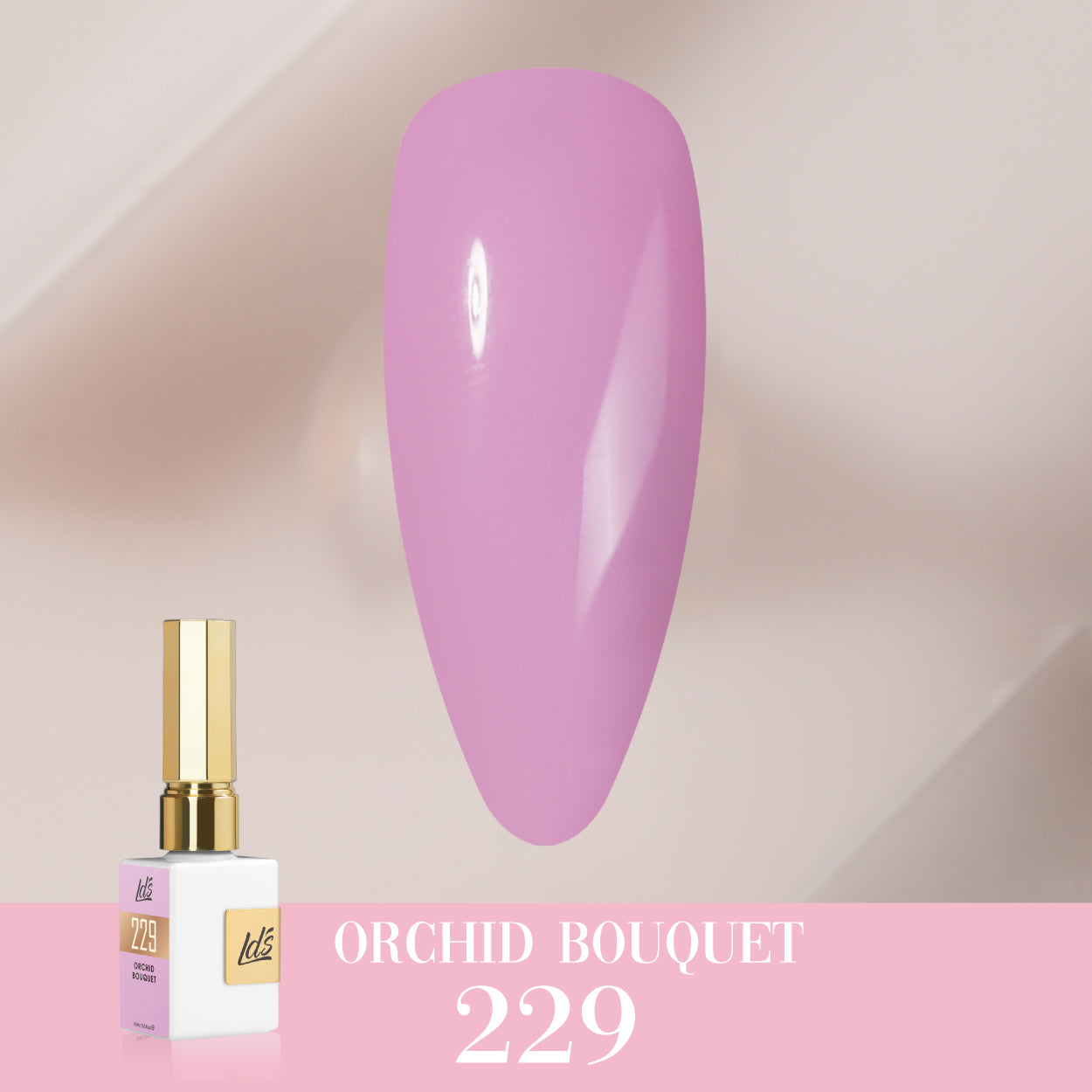 LDS Color Craze Gel Nail Polish - 229 Orchid Bouquet - 0.5oz