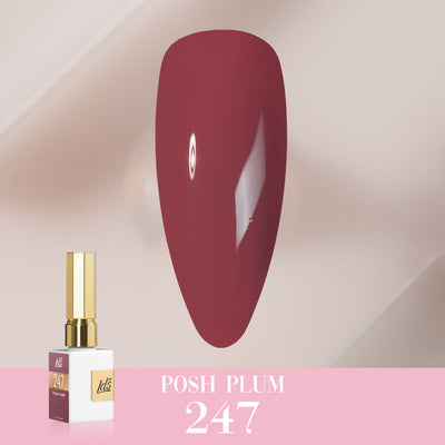 LDS Color Craze Gel Nail Polish - 247 Posh Plum - 0.5oz