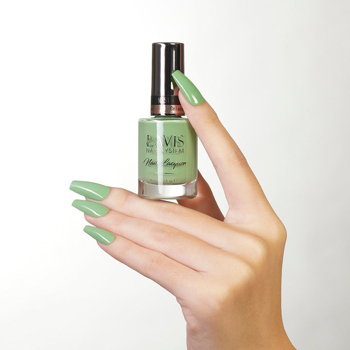 Lavis Gel Nail Polish Duo - 251 Green Colors - Celadon