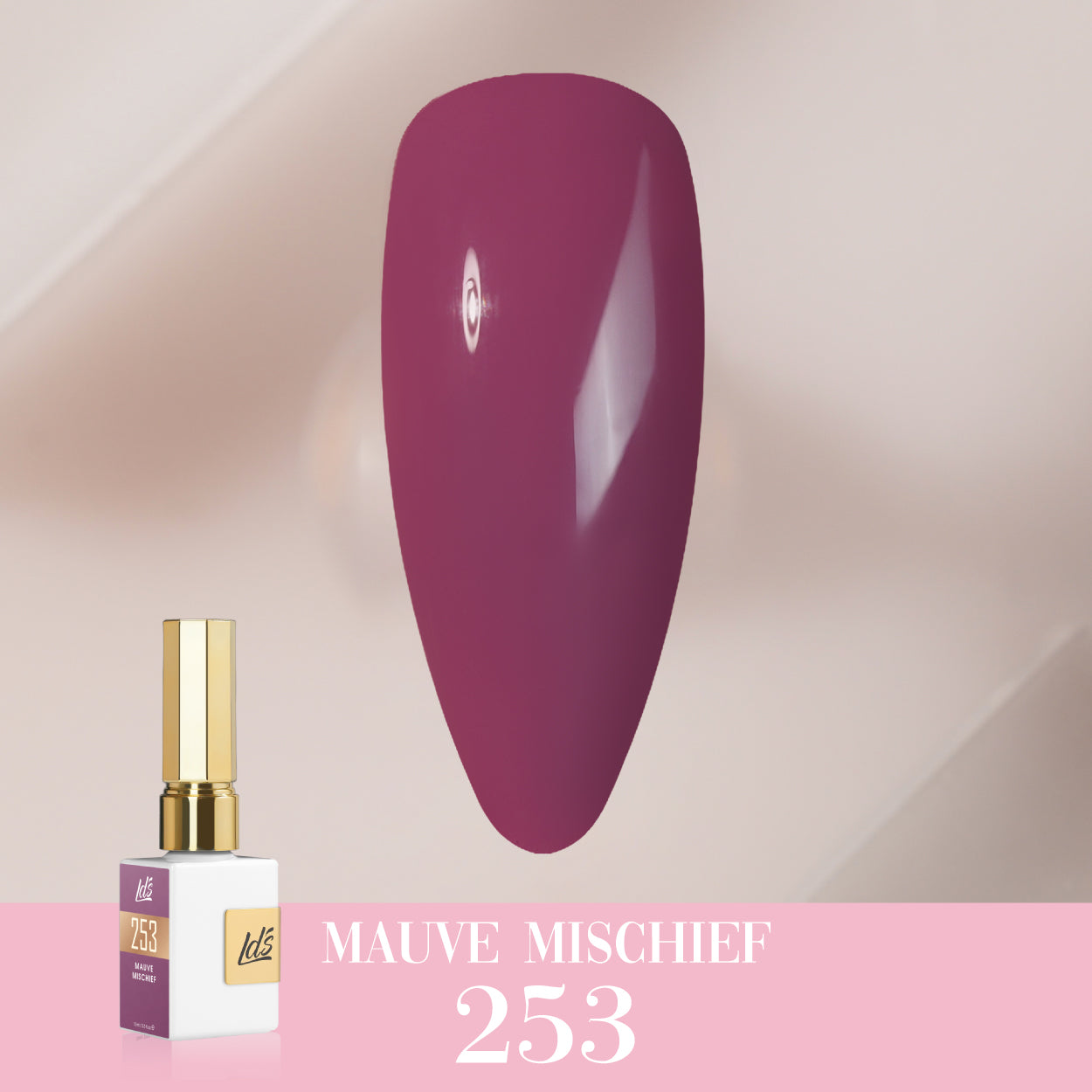 LDS Color Craze Gel Nail Polish - 253 Mauve Mischief - 0.5oz