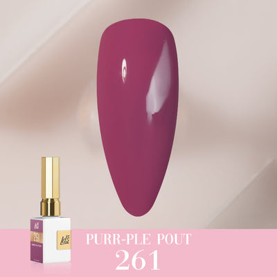 LDS Color Craze Gel Nail Polish - 261 Purr-ple Pout - 0.5oz