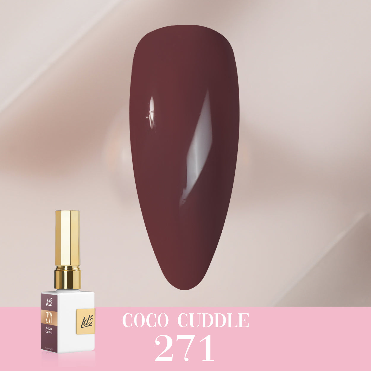 LDS Color Craze Gel Nail Polish - 271 Cocoa Cuddle - 0.5oz