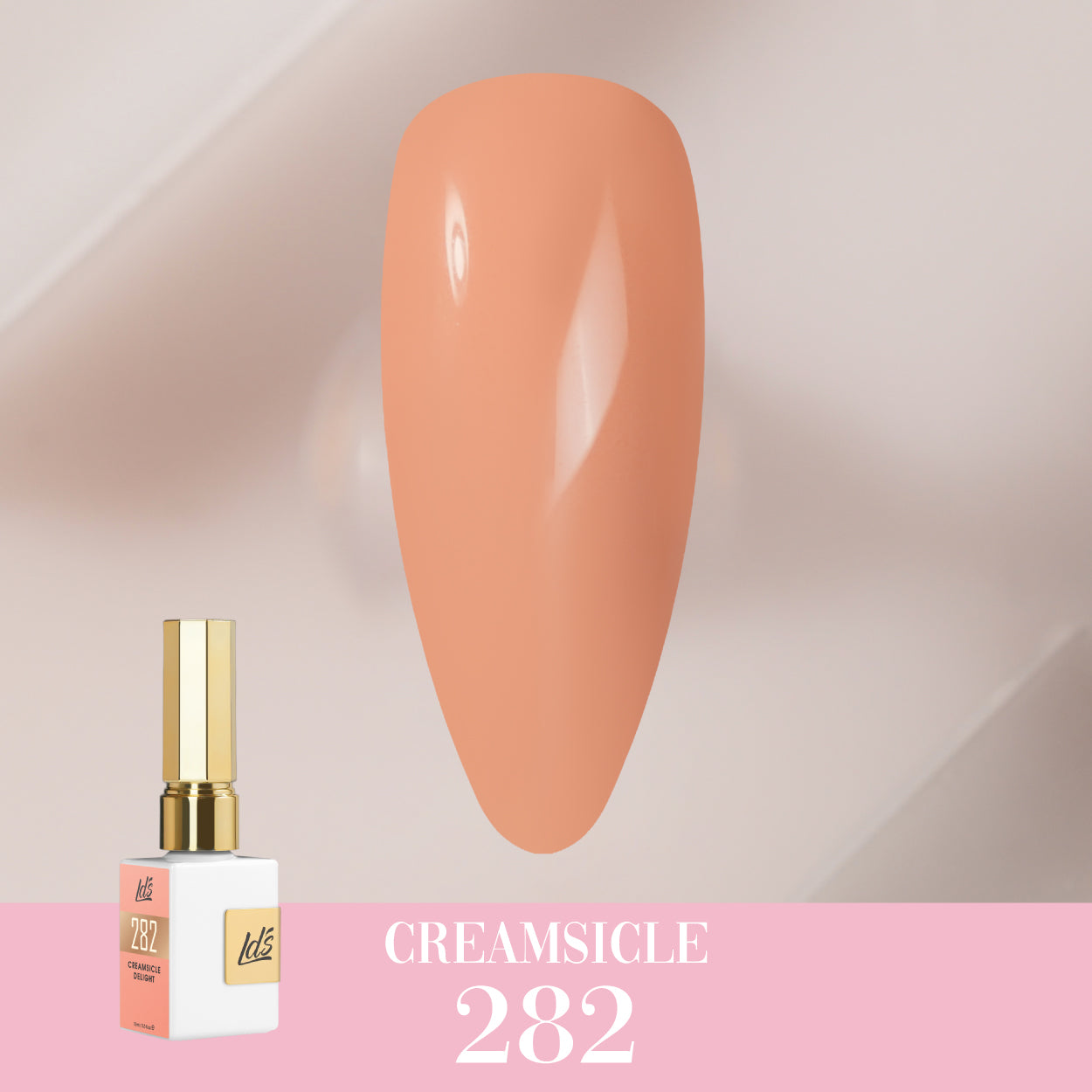 LDS Color Craze Gel Nail Polish - 282 Creamsicle Delight - 0.5oz