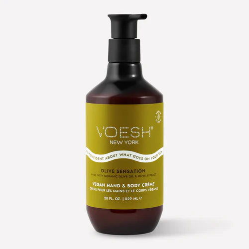 Voesh Vegan Hand &amp; Body Creme Lotion - Olive Sensation 28oz