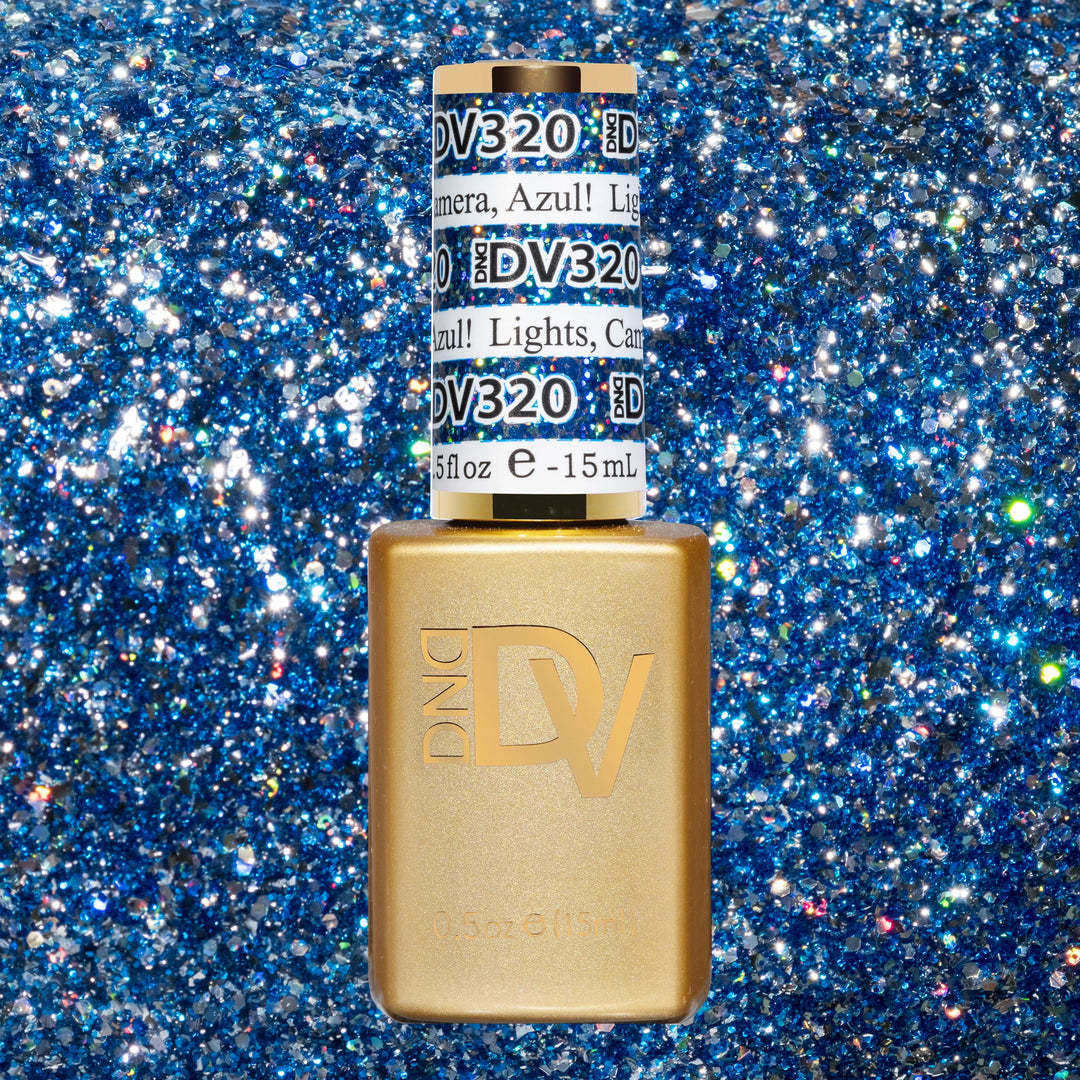 DND DIVA Gel &amp; Lacquer Duo - Lights, Camera, Azul! 