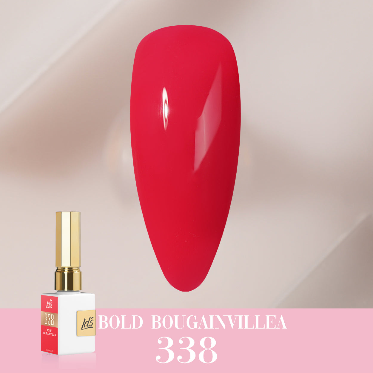 LDS Color Craze Gel Nail Polish - 338 Bold Bougainvillea - 0.5oz