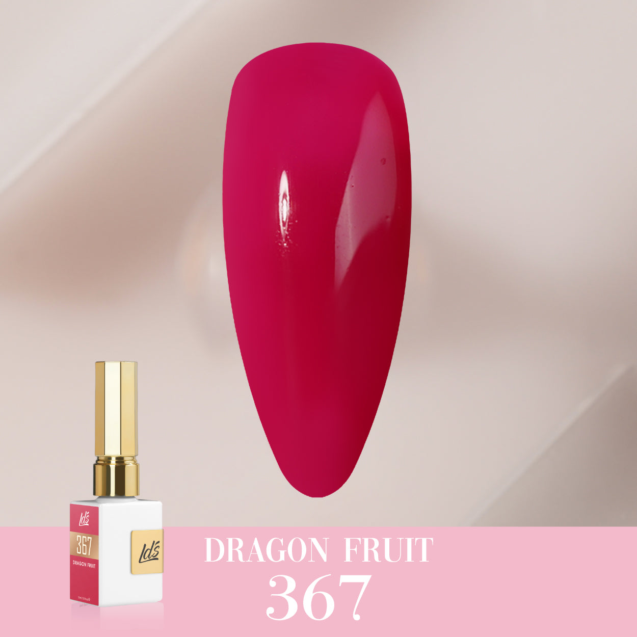 LDS Color Craze Gel Nail Polish - 367 Dragon Fruit - 0.5oz