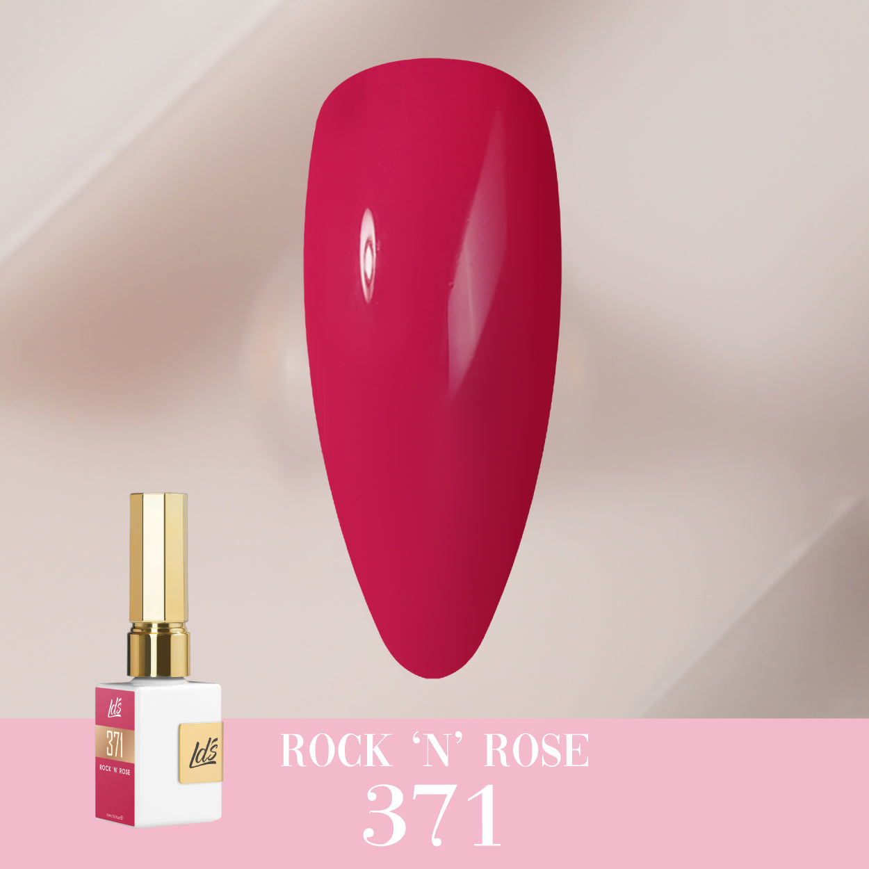 LDS Color Craze Gel Nail Polish - 371 Rock 'N' Rose - 0.5oz