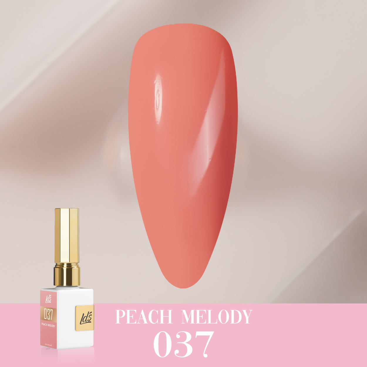 LDS Color Craze Gel Nail Polish - 037 Peach Melody - 0.5oz