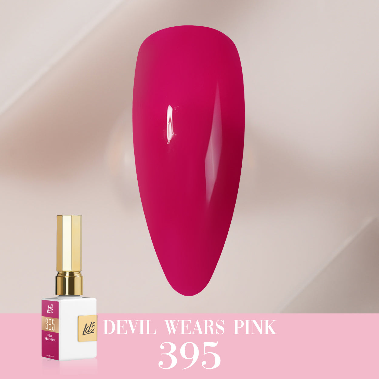 LDS Color Craze Gel Nail Polish - 395 Devil Wears Pink - 0.5oz